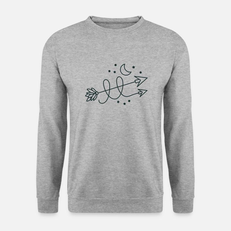 arrows direction with crescent moon - Unisex Sweatshirt - salt & pepper