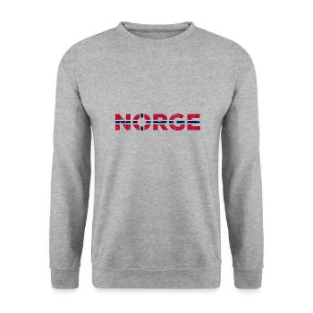 Norwegen norge - Unisex Pullover - Weißgrau meliert - Vorne - Alina (178cm) & Michal (187cm)