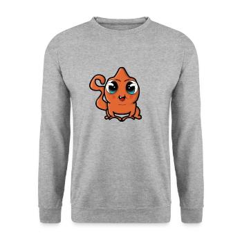 Chameleon - Unisex Pullover - Weißgrau meliert - Vorne - Alina (178cm) & Michal (187cm)