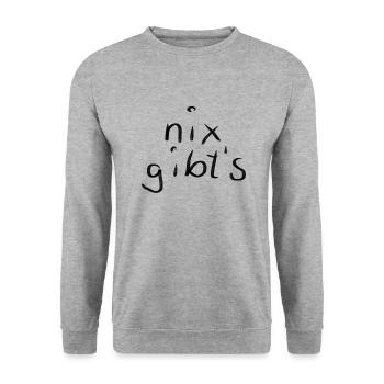 nix gibt's - Unisex Pullover - Weißgrau meliert - Vorne - Alina (178cm) & Michal (187cm)