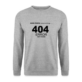 Drôle et Rigolo ce Texte 404 error not found - Sweat-shirt Unisexe - gris chiné - Devant - Alina (178cm) & Michal (187cm)
