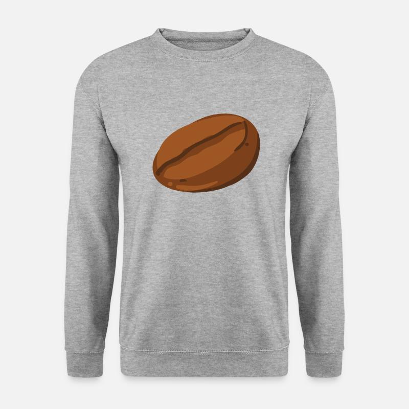 Kaffeebohne - Unisex Pullover - Weißgrau meliert