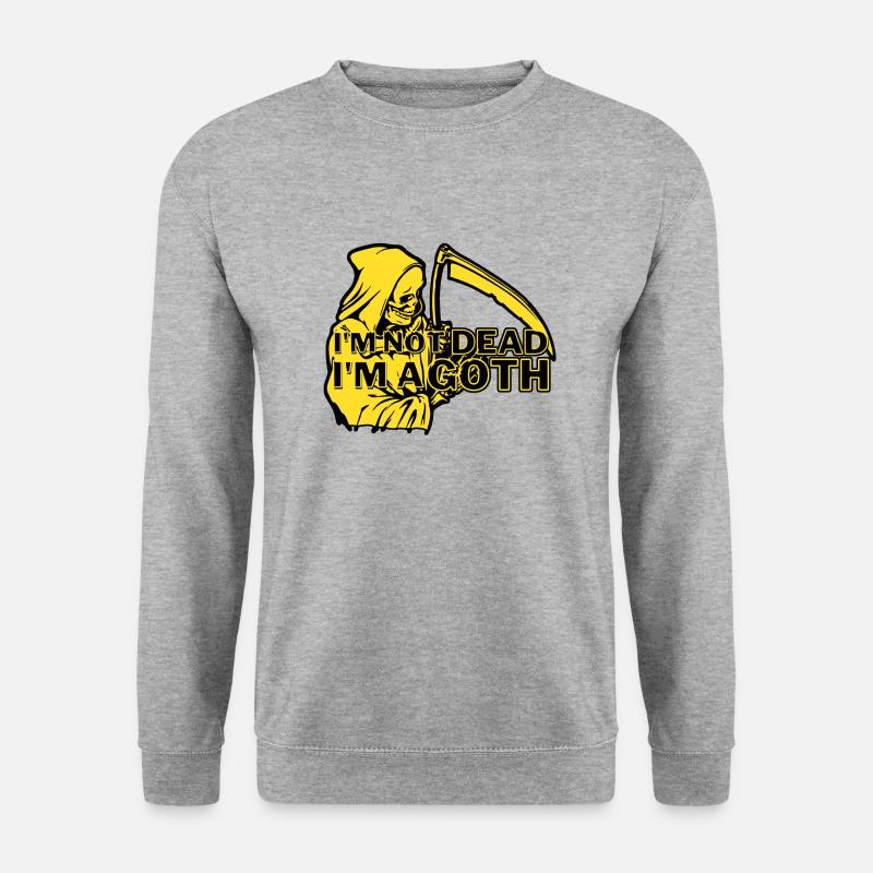 Dead Gothic Yellow - Unisex Pullover - Weißgrau meliert