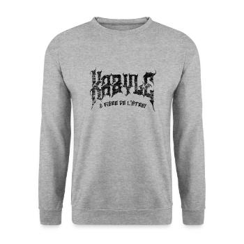 Kabyle et Fière de l'être! - Sweat-shirt Unisexe - gris chiné - Devant - Alina (178cm) & Michal (187cm)
