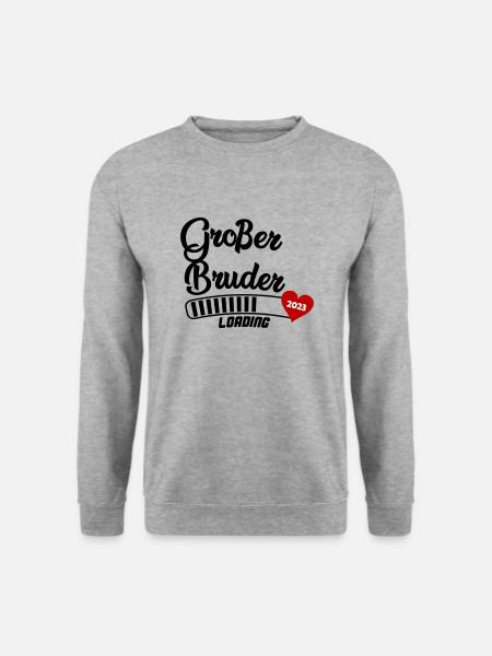 Großer Bruder Loading 2023 - Unisex Pullover - Weißgrau meliert