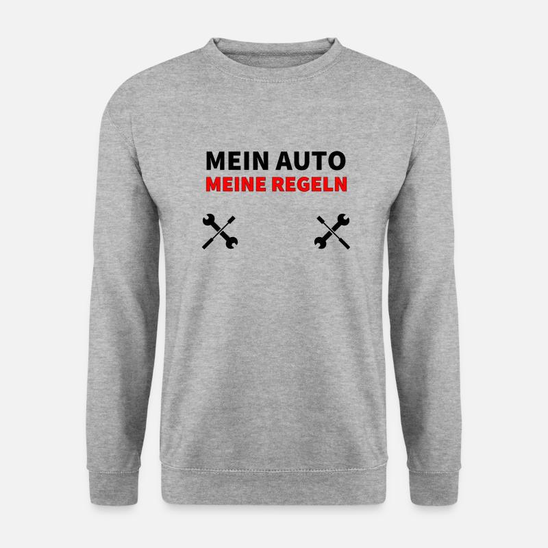Auto - Unisex Pullover - Weißgrau meliert