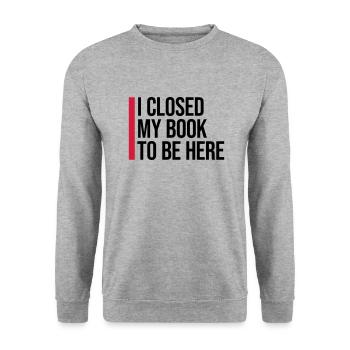I closed my book - Unisex Pullover - Weißgrau meliert - Vorne - Alina (178cm) & Michal (187cm)