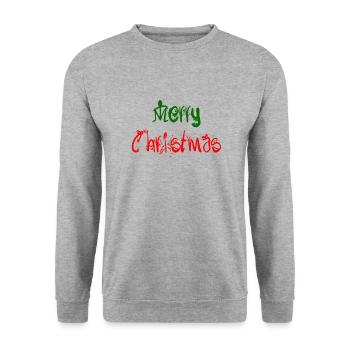 Joyeux Noël. Joyeux Noël - Sweat-shirt Unisexe - gris chiné - Devant - Alina (178cm) & Michal (187cm)