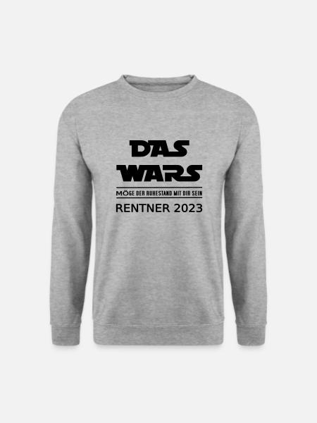 Rentner 2023 - Unisex Pullover - Weißgrau meliert