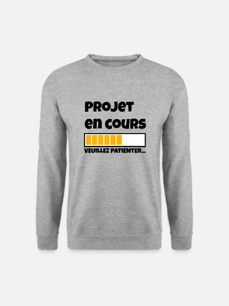 Projet en cours... - Sweat-shirt Unisexe - gris chiné