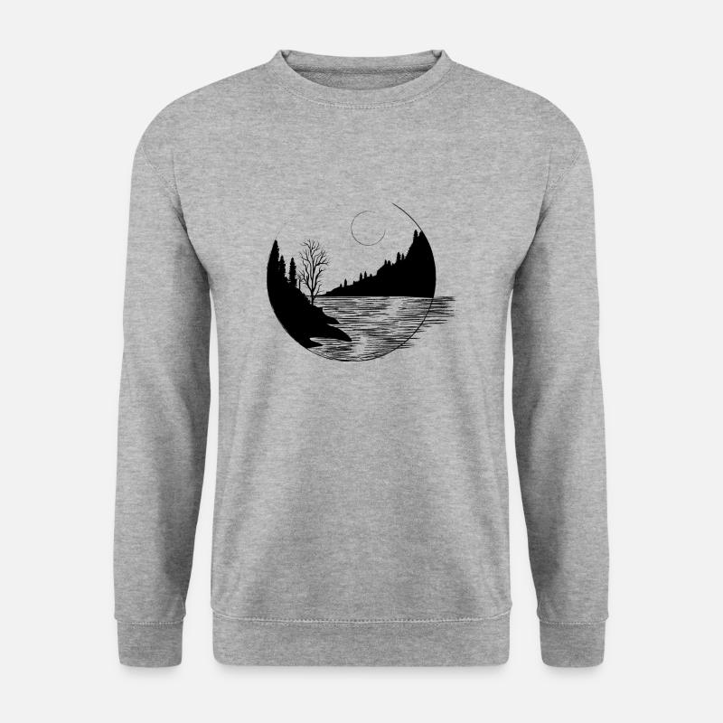 In die Berge - Unisex Pullover - Weißgrau meliert