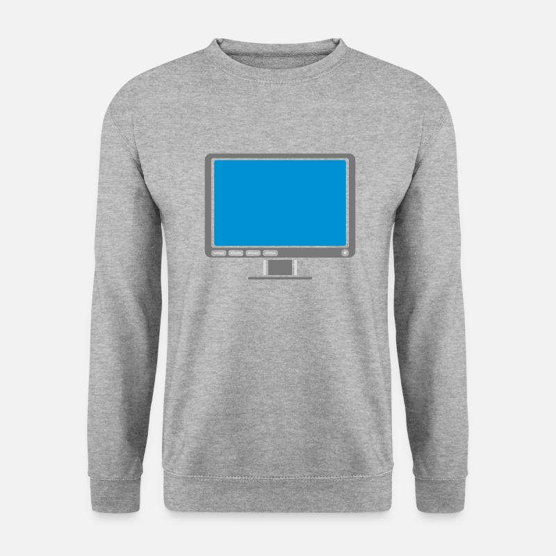 Design Bildschirm Anzeige Computer - Unisex Pullover - Weißgrau meliert