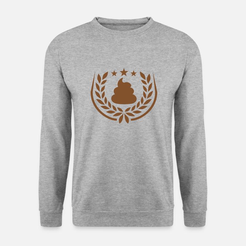 Lorbeerkranz Scheiße Haufen Sterne - Unisex Pullover - Weißgrau meliert