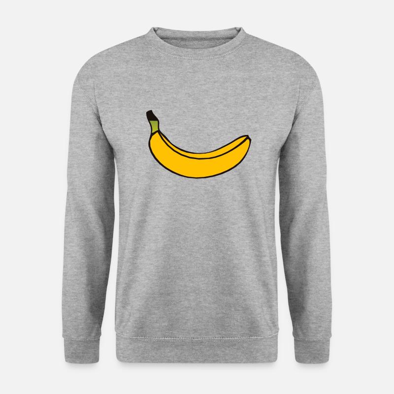 Banane 7 A - Unisex Pullover - Weißgrau meliert