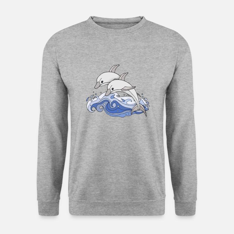 Delphine - Unisex Pullover - Weißgrau meliert