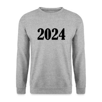 2024 - Unisex Pullover - Weißgrau meliert - Vorne - Alina (178cm) & Michal (187cm)