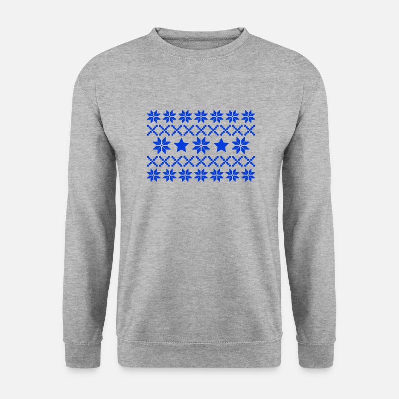 Winter Norway Pattern - Unisex Sweatshirt - salt & pepper