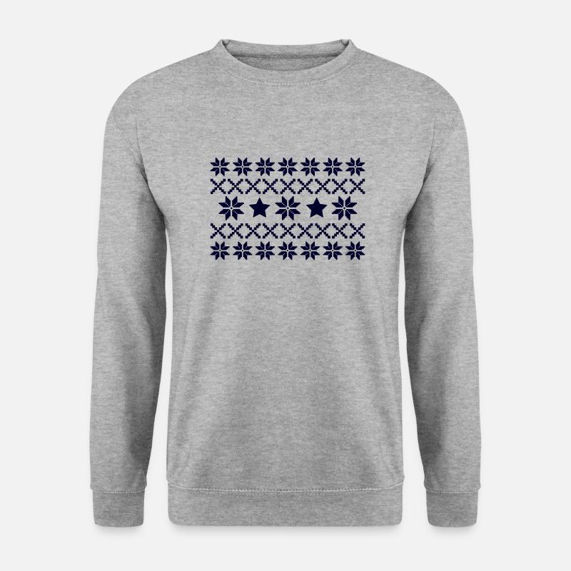 Winter Norway Pattern - Unisex Sweatshirt - salt & pepper