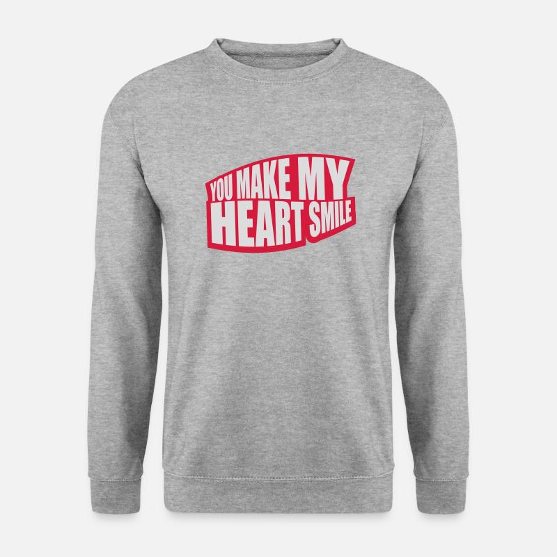 make my heart smile - Unisex Sweatshirt - salt & pepper