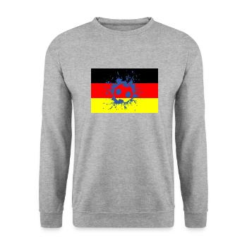 Football Fussball - Sweat-shirt Unisexe - gris chiné - Devant - Alina (178cm) & Michal (187cm)