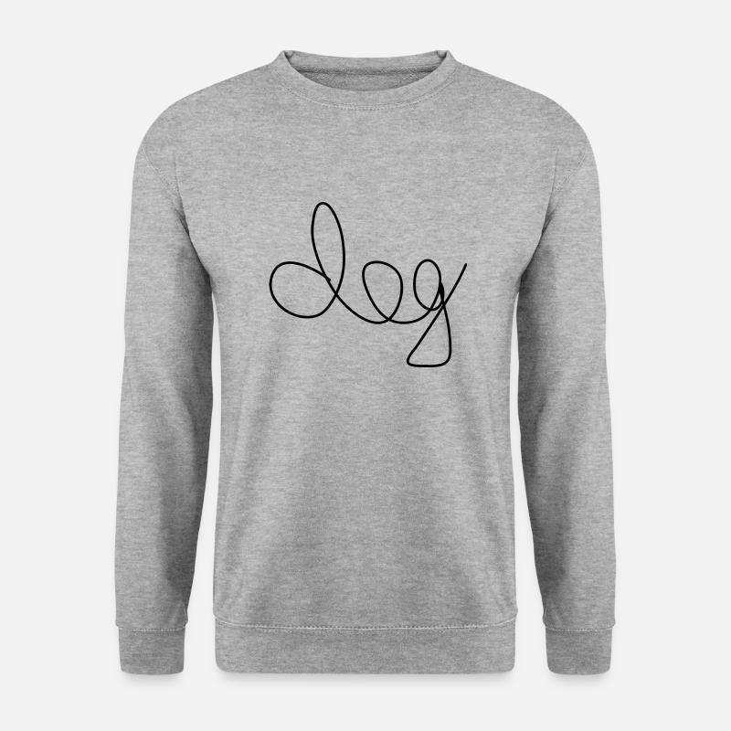 Hund Dog - Unisex Pullover - Weißgrau meliert