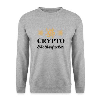 Crypto Bitcoin Trading - Sweat-shirt Unisexe - gris chiné - Devant - Alina (178cm) & Michal (187cm)