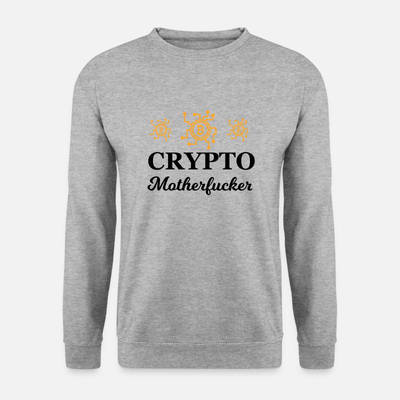 Crypto Bitcoin Trading - Unisex Pullover - Weißgrau meliert