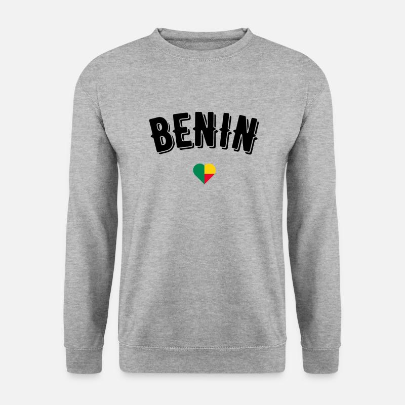 Benin - Unisex Pullover - Weißgrau meliert