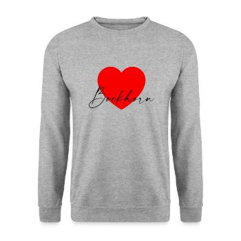 i Love Bockhorn - Unisex Pullover - Weißgrau meliert - Vorne - Alina (178cm) & Michal (187cm)