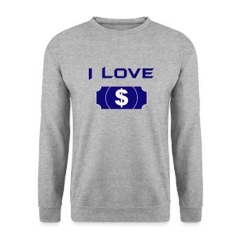 Bitcoin Trading Crypto Stocks - Sweat-shirt Unisexe - gris chiné - Devant - Alina (178cm) & Michal (187cm)