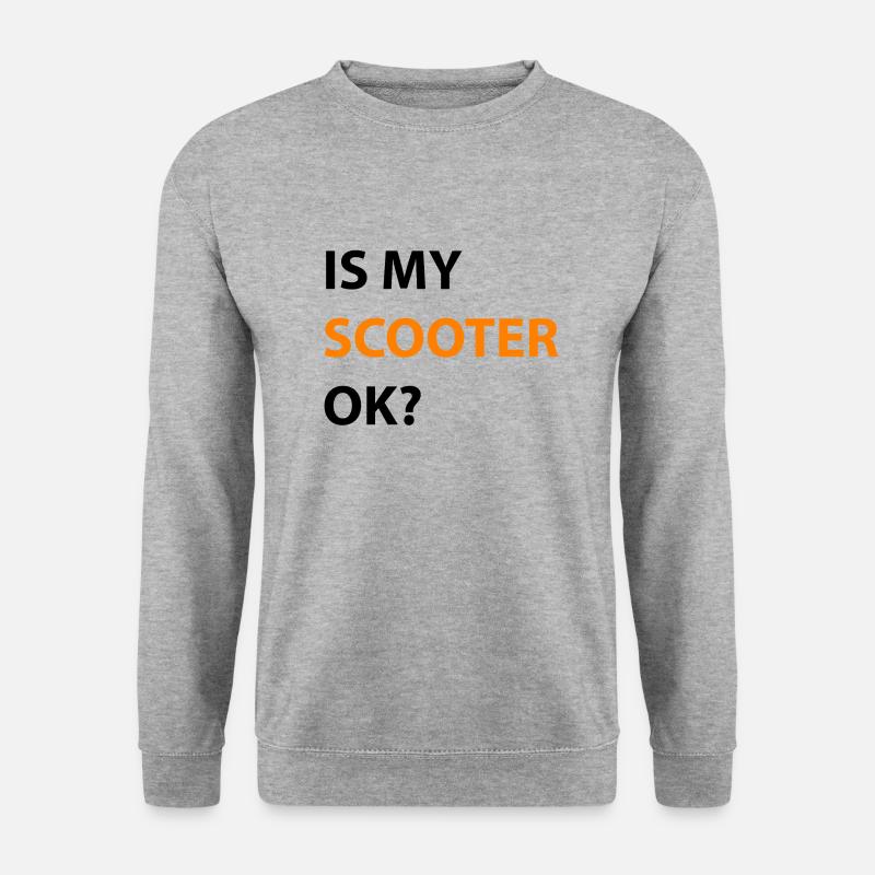 E-Scooter E-Roller Scooter - Unisex Pullover - Weißgrau meliert