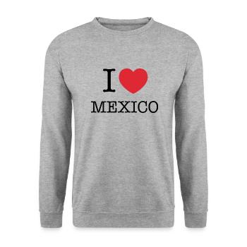 I Love mexico | I Love MX | I Heart mexico - Unisex Sweatshirt - salt & pepper - Front - Alina (178cm) & Michal (187cm)