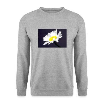 Margarite - Unisex Pullover - Weißgrau meliert - Vorne - Alina (178cm) & Michal (187cm)