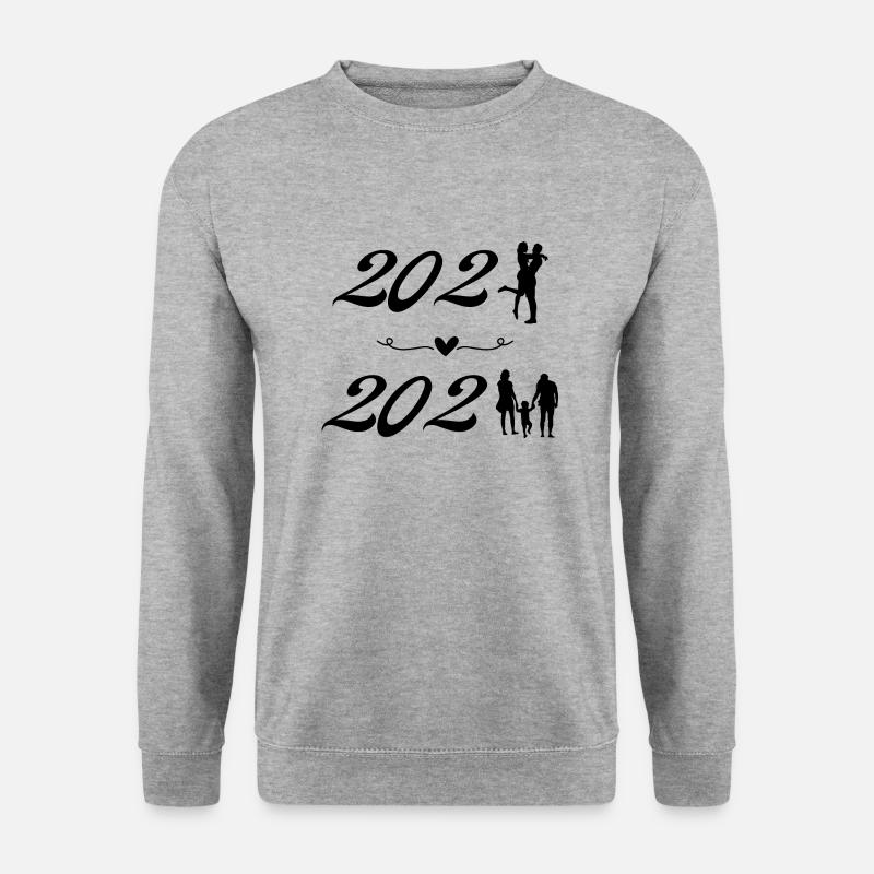 Schwangerschaftsankündigung 2023 - Unisex Pullover - Weißgrau meliert