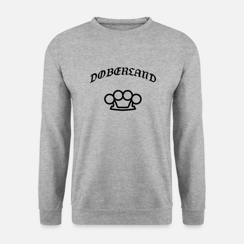 Doberland Schwarz - Unisex Pullover - Weißgrau meliert