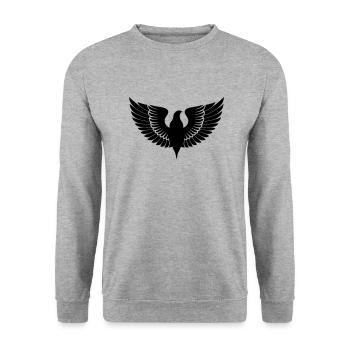 Vogel Flügel Vögel Silhouette Natur Vektor 11 - Unisex Pullover - Weißgrau meliert - Vorne - Alina (178cm) & Michal (187cm)