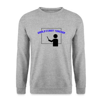 Meilleur professeur du monde - Sweat-shirt Unisexe - gris chiné - Devant - Alina (178cm) & Michal (187cm)