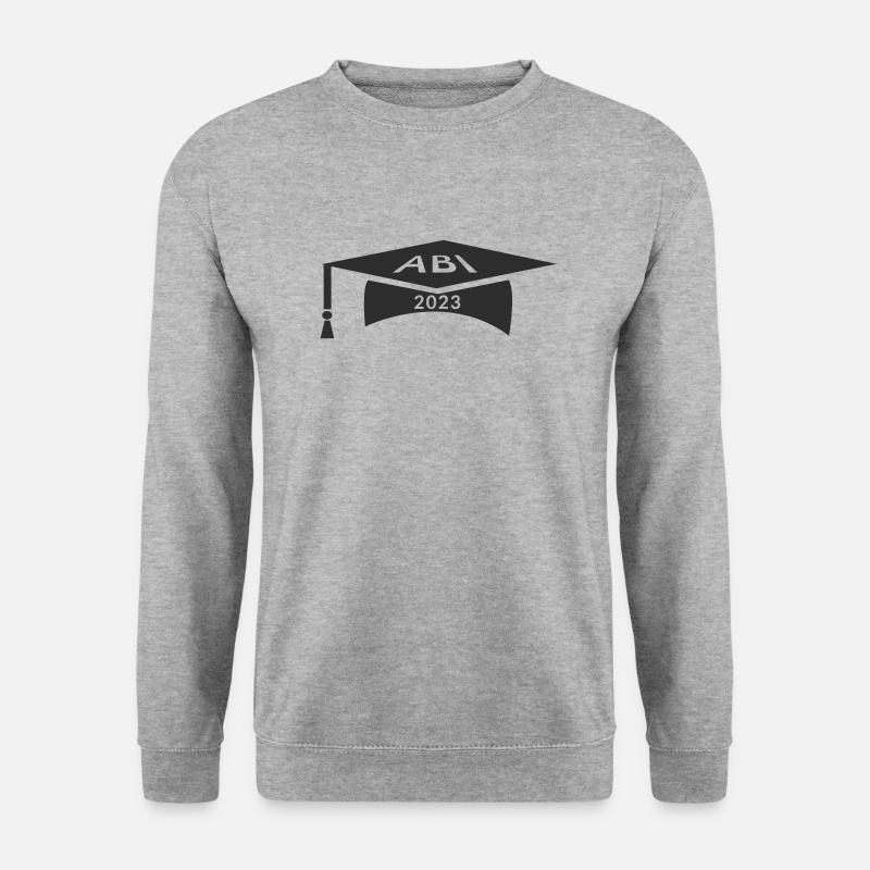 Bachelorhut Abitur - Unisex Pullover - Weißgrau meliert