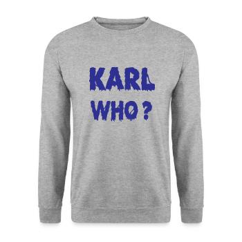 Karl Who? - Unisex Pullover - Weißgrau meliert - Vorne - Alina (178cm) & Michal (187cm)