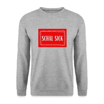 Schäl Sick - Köln Kölle Kölsch Rheinland - Unisex Pullover - Weißgrau meliert - Vorne - Alina (178cm) & Michal (187cm)