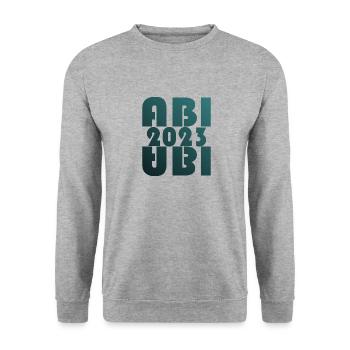ABI 2023 abschluss - Unisex Pullover - Weißgrau meliert - Vorne - Alina (178cm) & Michal (187cm)