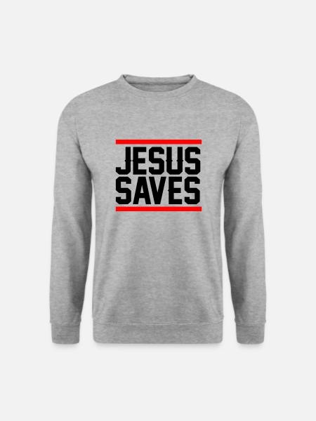 Jesus Saves - Unisex Sweatshirt - salt & pepper