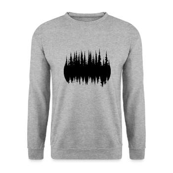 Forest, Nature, Wood - Unisex Sweatshirt - salt & pepper - Front - Alina (178cm) & Michal (187cm)