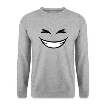 Sourire - Sweat-shirt Unisexe - gris chiné - Devant - Alina (178cm) & Michal (187cm)