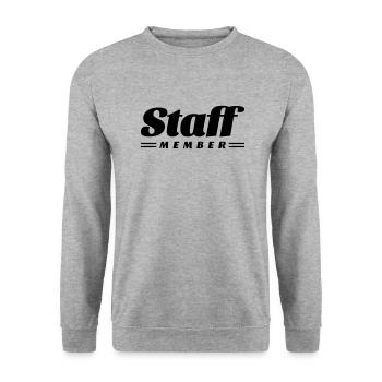 Membre du personnel - Sweat-shirt Unisexe - gris chiné - Devant - Alina (178cm) & Michal (187cm)