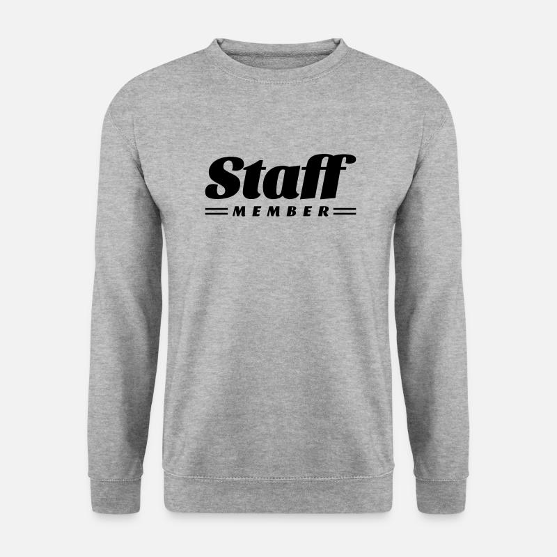 staff member - Unisex Pullover - Weißgrau meliert