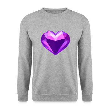 Engagement Valentine's Day Love Mother's Day Wedding - Unisex Sweatshirt - salt & pepper - Front - Alina (178cm) & Michal (187cm)