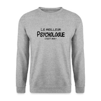 Le meilleur Architecte c'est moi - Sweat-shirt Unisexe - gris chiné - Devant - Alina (178cm) & Michal (187cm)