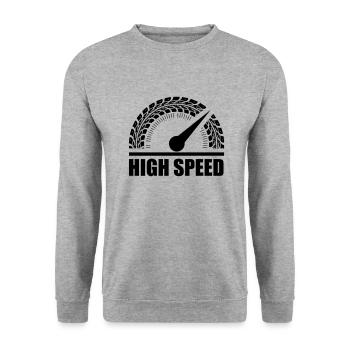Compteur de vitesse des pneus haute vitesse - Sweat-shirt Unisexe - gris chiné - Devant - Alina (178cm) & Michal (187cm)
