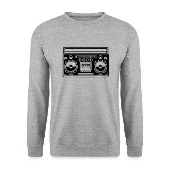 Boom box - Unisex Sweatshirt - salt & pepper - Front - Alina (178cm) & Michal (187cm)